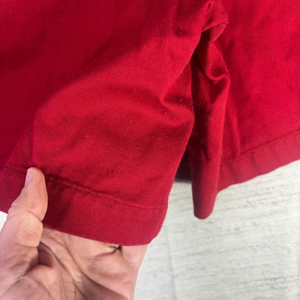 Lauren Ralph Lauren Womens Red Cotton Twill Chino Shorts Size 16 High Rise - Picture 4 of 8